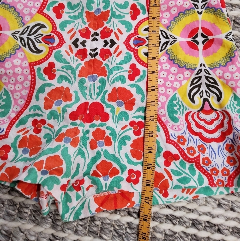 Boden Linen Floral Print Shorts Size 10 - Picture 11 of 12